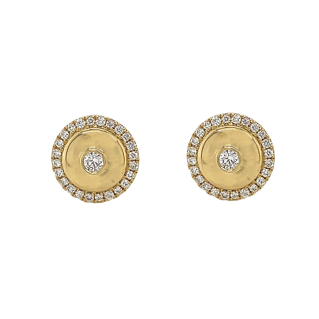 18kt Yellow Gold Diamond Earrings