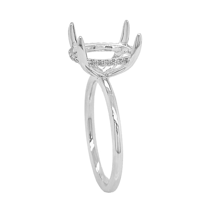18kt White Gold Diamond Semi Mount