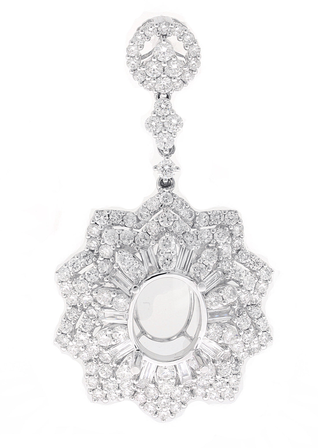18kt White Gold Diamond Pendant Mounting