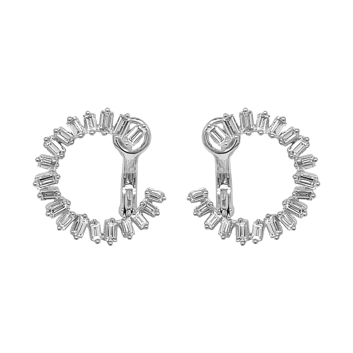18kt White Gold Diamond Earrings