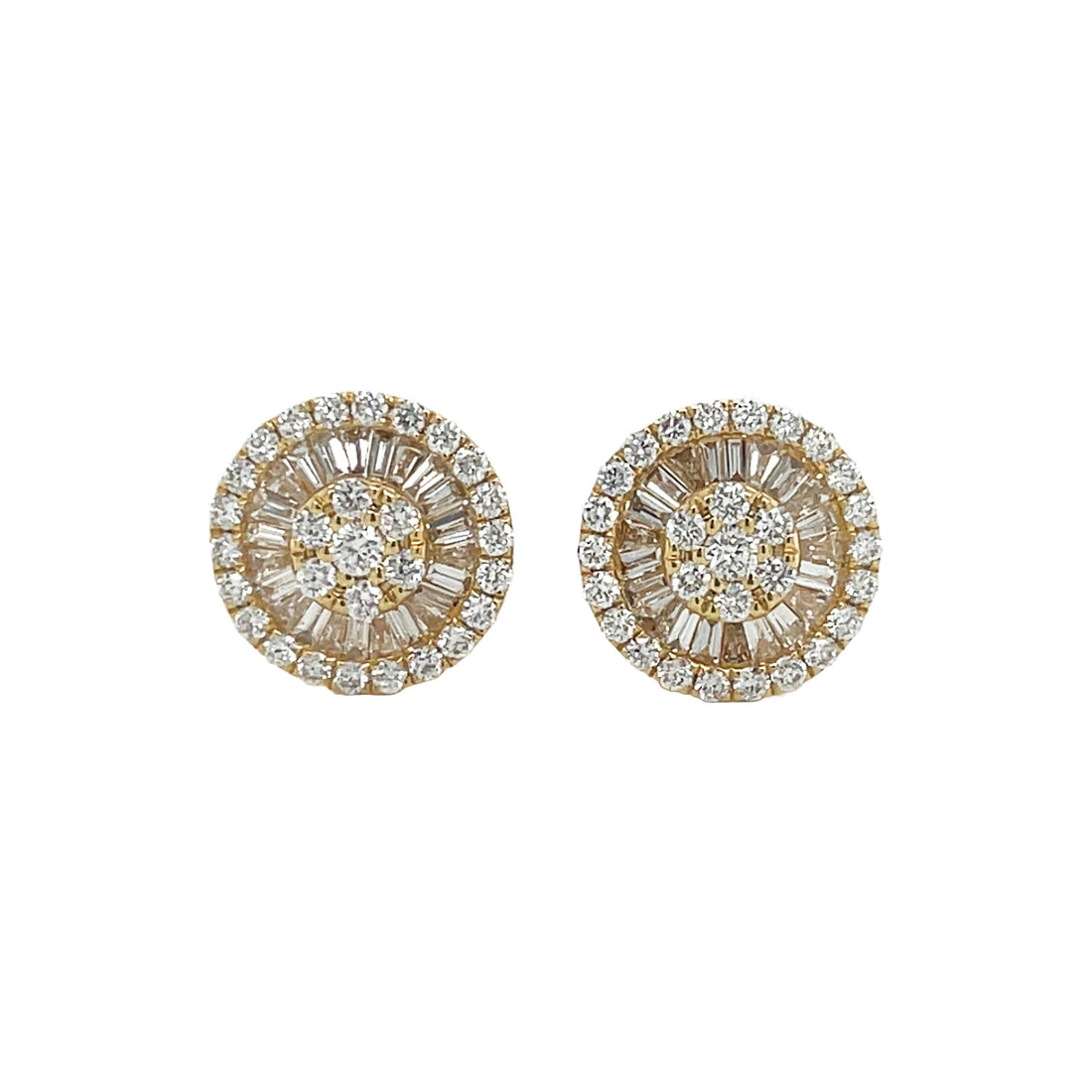 18kt Yellow Gold Diamond Earrings