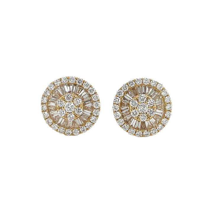 18kt Yellow Gold Diamond Earrings