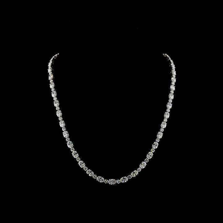 14kt White Gold Lab Diamond Tennis Necklace