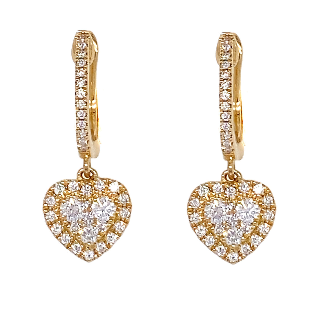 18kt Yellow Gold Diamond Earrings
