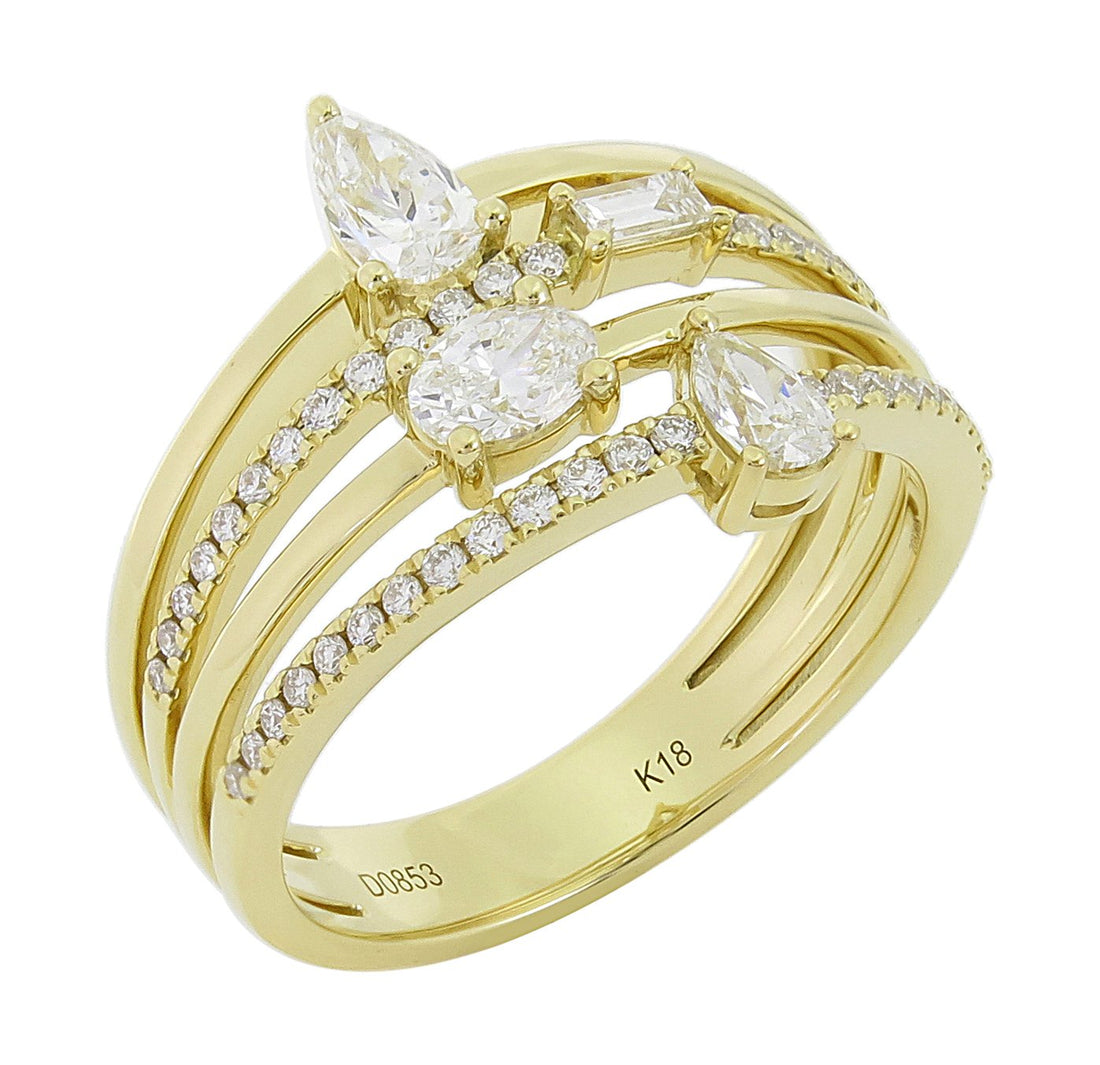 18kt Yellow Gold Diamond Ring