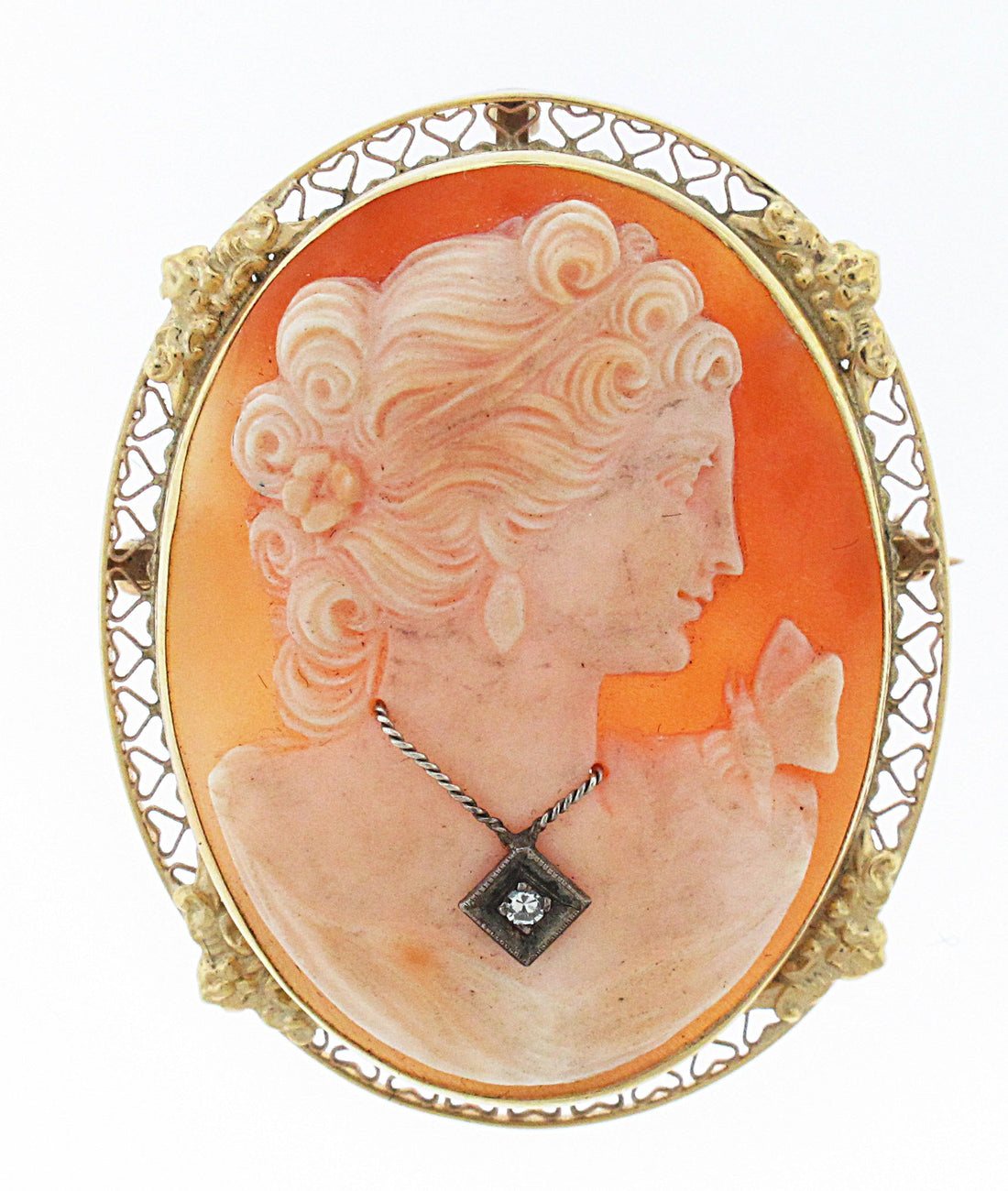 14kt Yellow Gold Diamond Pin/Pendant