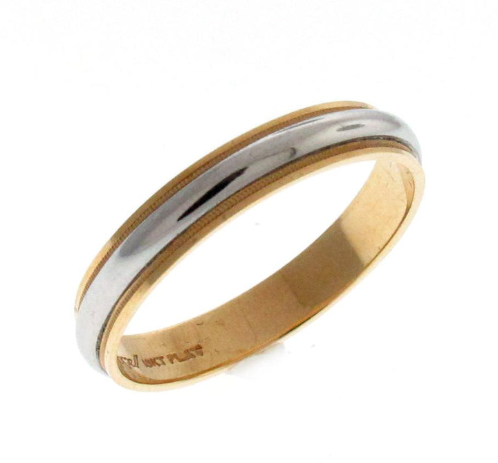 Platinum And 18kt Yellow Gold Men's Wedding Band