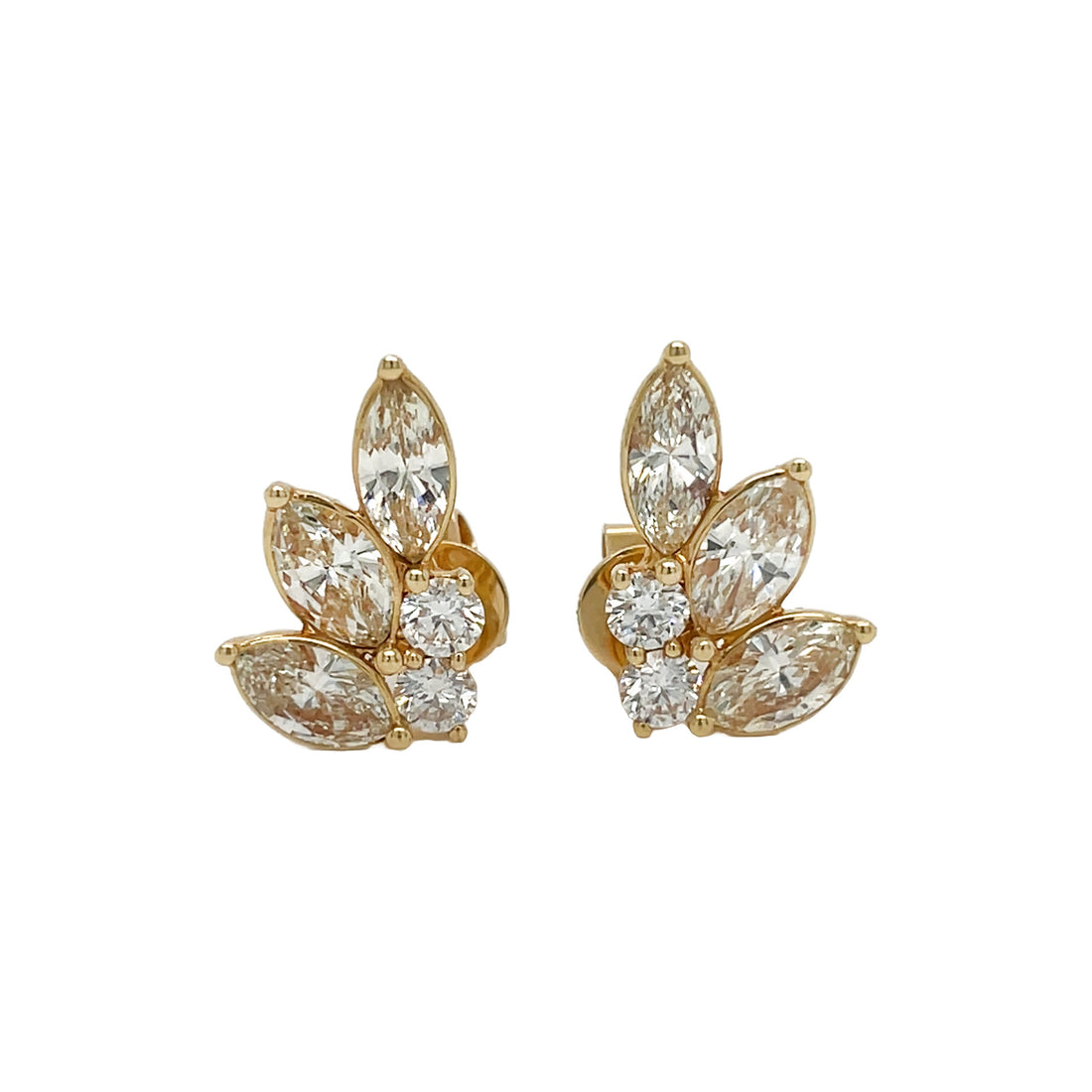18kt Yellow Gold Diamond and Yellow Diamond Earrings