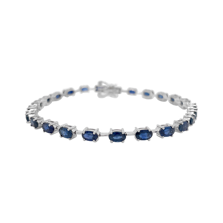 18kt White Gold Sapphire Tennis Bracelet