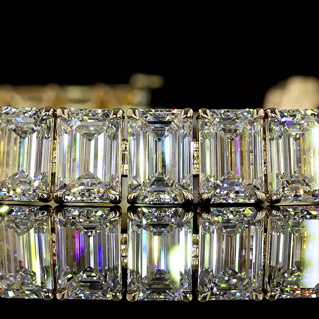 14kt Yellow Gold Lab Diamond Tennis Bracelet