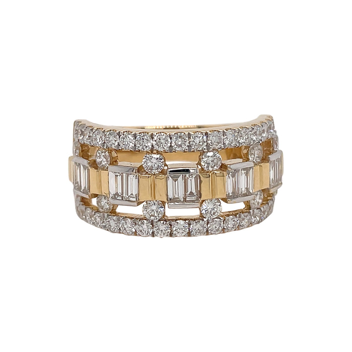 18kt Yellow and White Gold Diamond Ring
