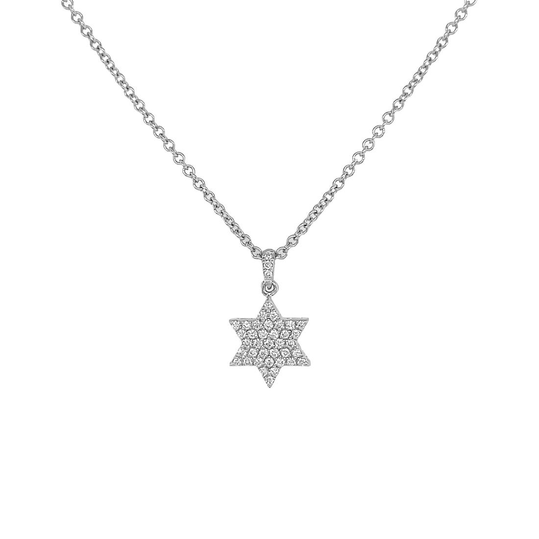 18kt White Gold Diamond Star Pendant