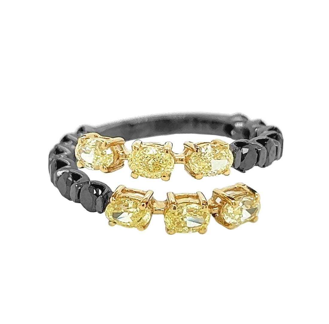 18kt Black Gold And Diamond Ring