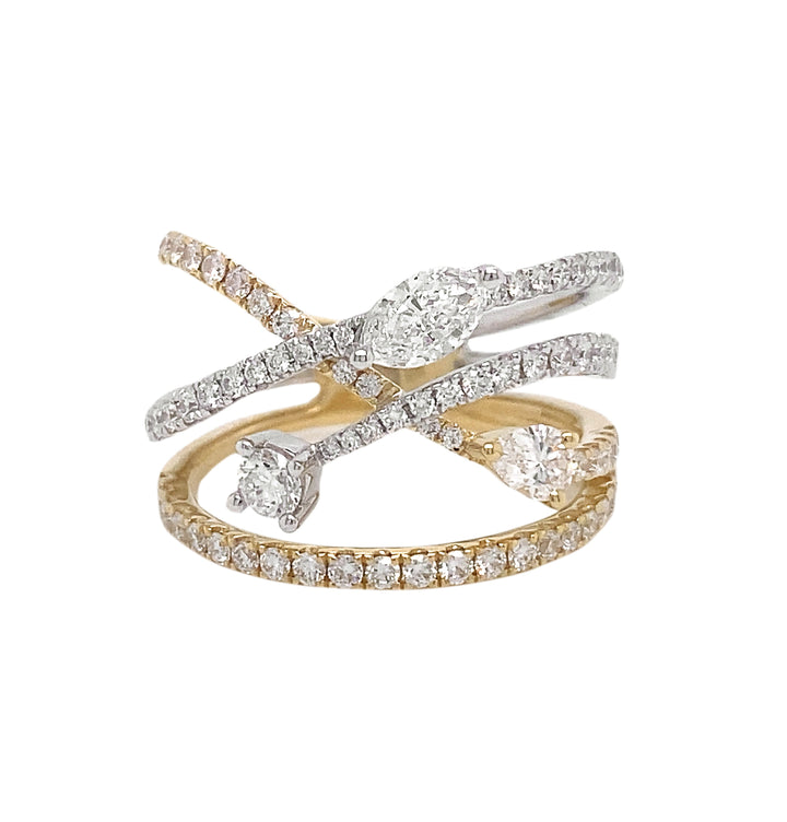 18kt White And Yellow Gold Diamond Ring