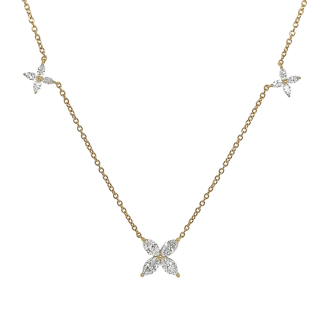18kt Yellow Gold Diamond Necklace