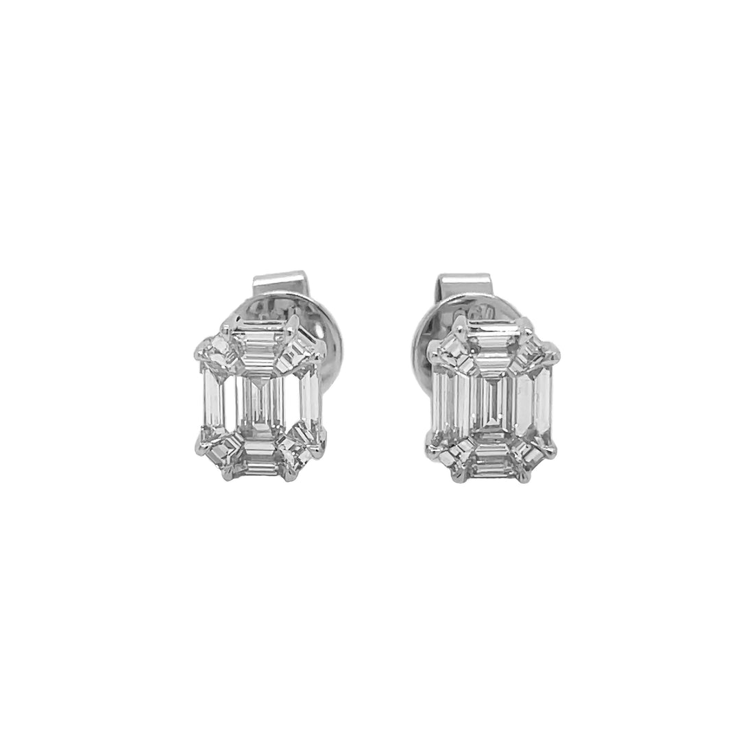 18kt White Gold Diamond Earrings