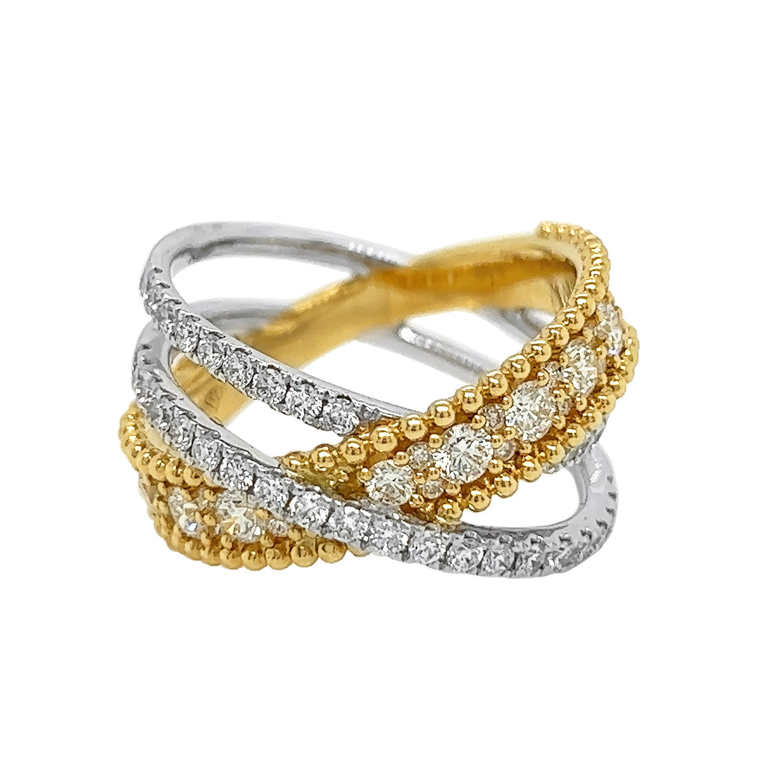 18kt Yellow and White Gold Diamond Ring