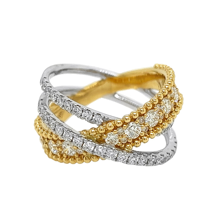 18kt Yellow and White Gold Diamond Ring