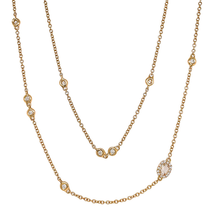 18kt Yellow Gold Diamond By The Inch Necklace
