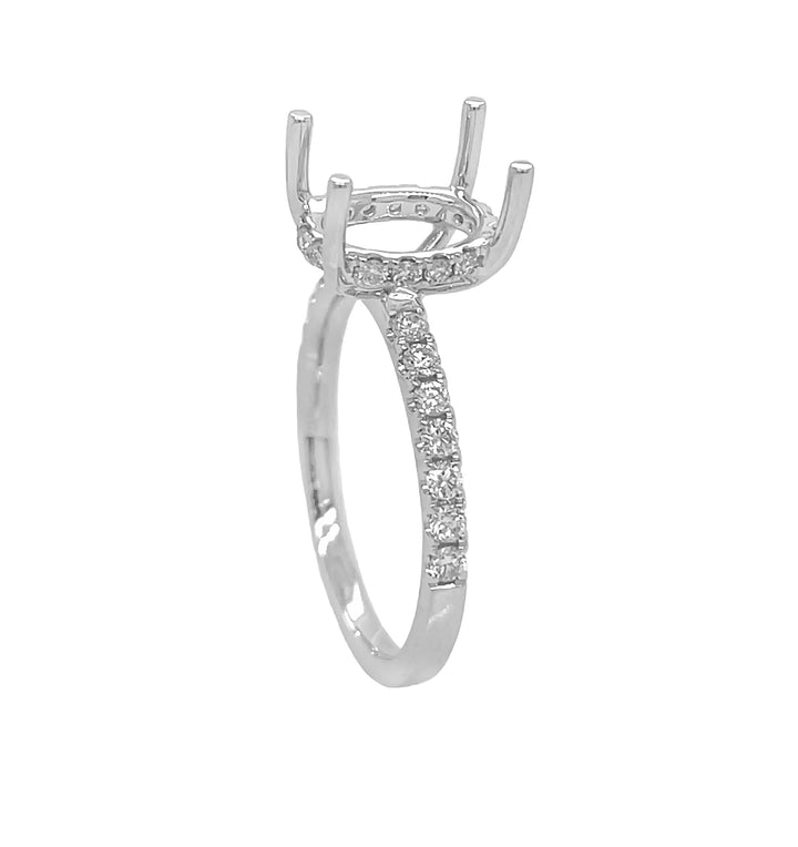 18kt White Gold Diamond Semi-mount