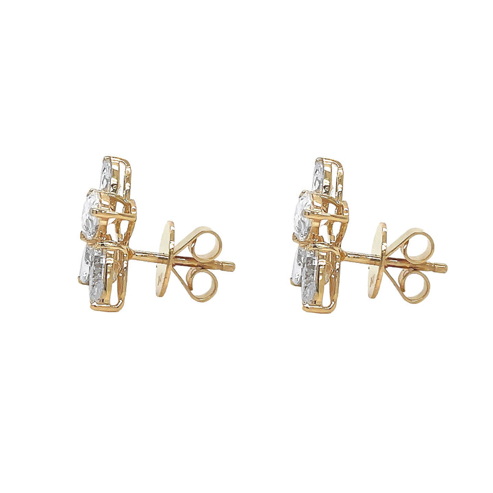 14kt Yellow Gold Lab Diamond Earrings