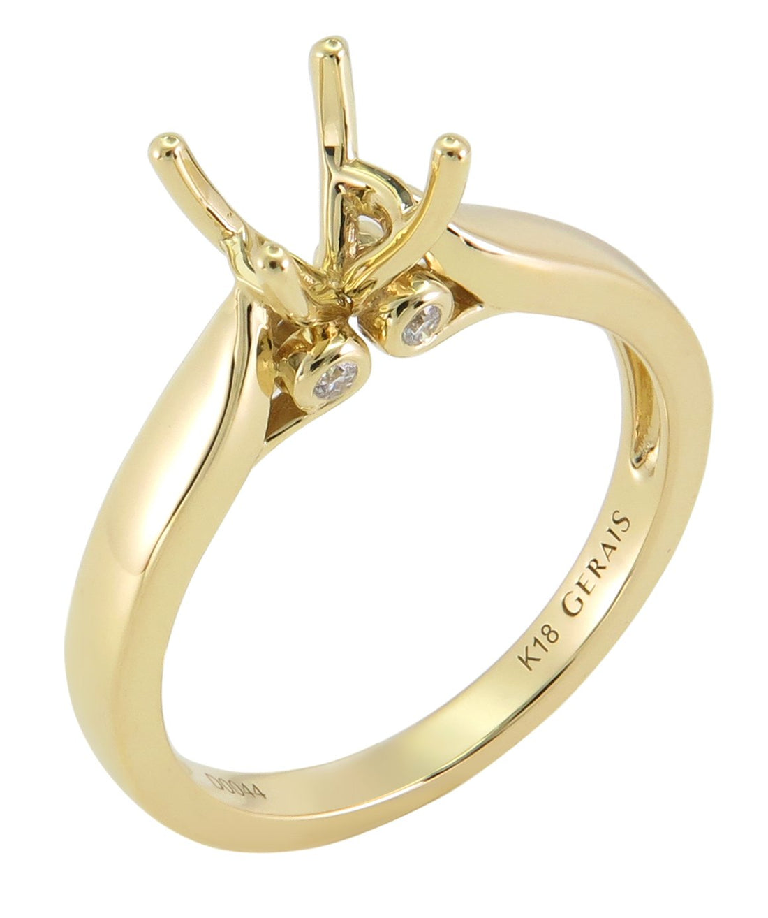 18kt Yellow Gold Diamond Semi Mount