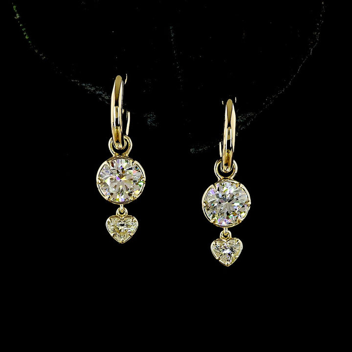 14kt Yellow Gold Lab Diamond Dangling Earrings