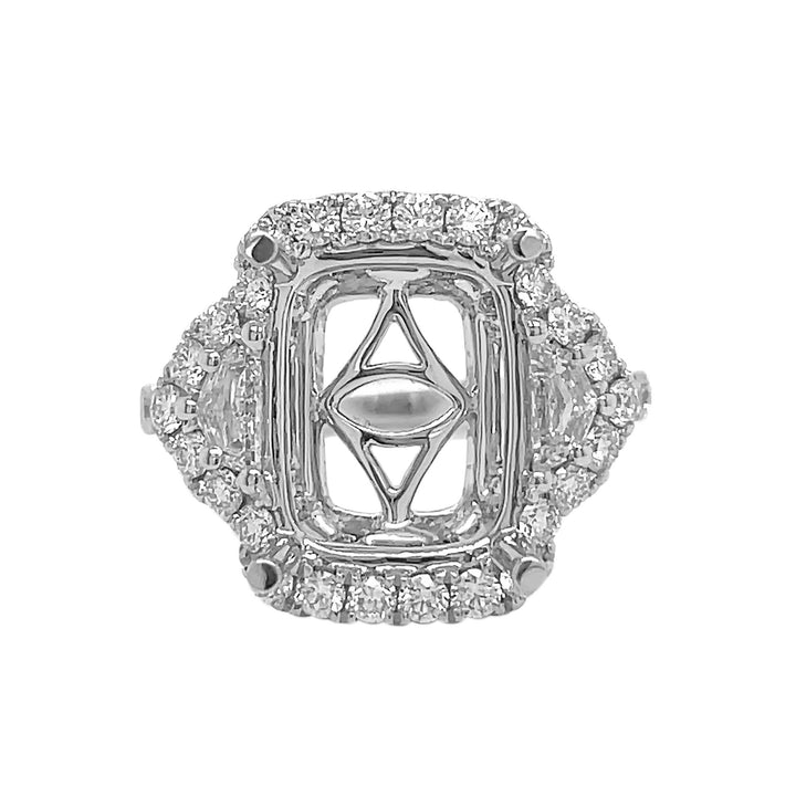 18kt White Gold Diamond Semi Mount