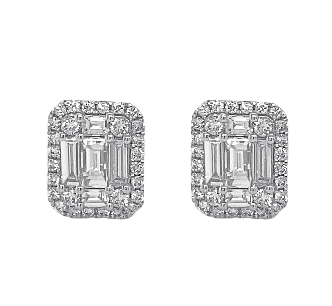 18kt White Gold Diamond Studs
