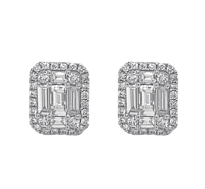 18kt White Gold Diamond Studs