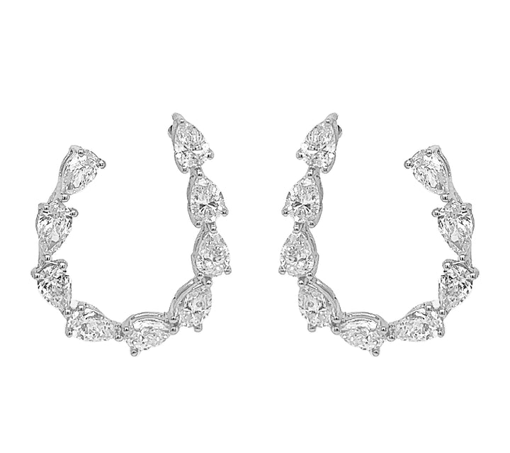18kt White Gold Diamond Earrings