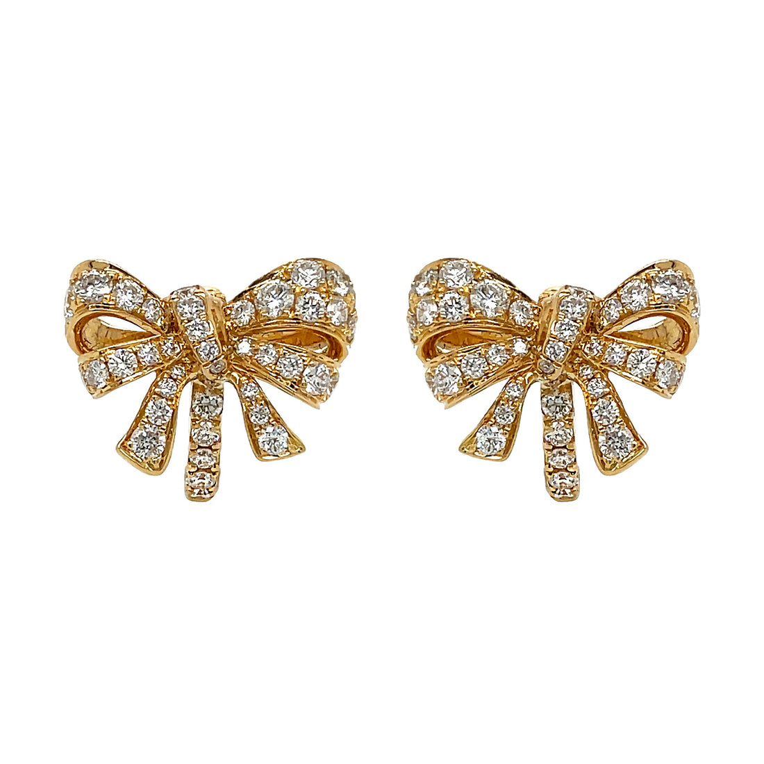 18kt Yellow Gold Diamond Earrings