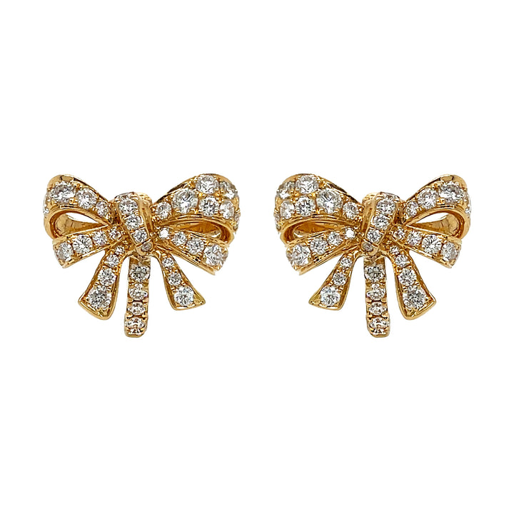 18kt Yellow Gold Diamond Earrings
