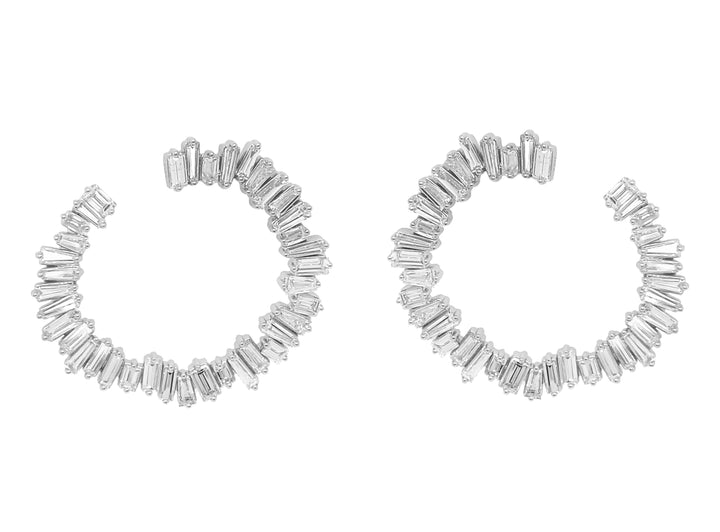 18kt White Gold Diamond Earrings