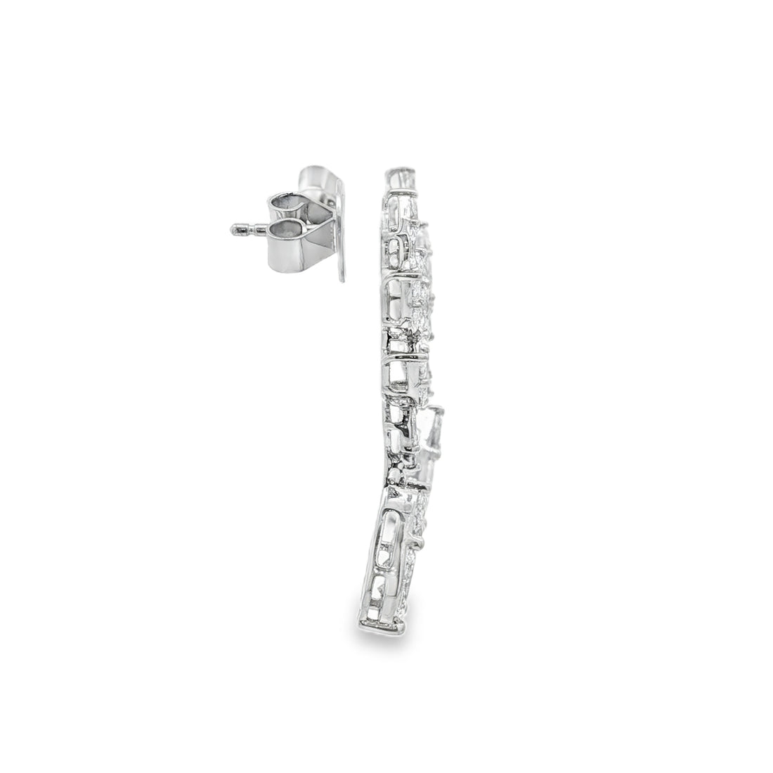 18kt White Gold Diamond Earring