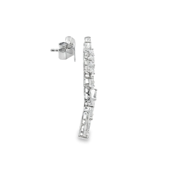 18kt White Gold Diamond Earring