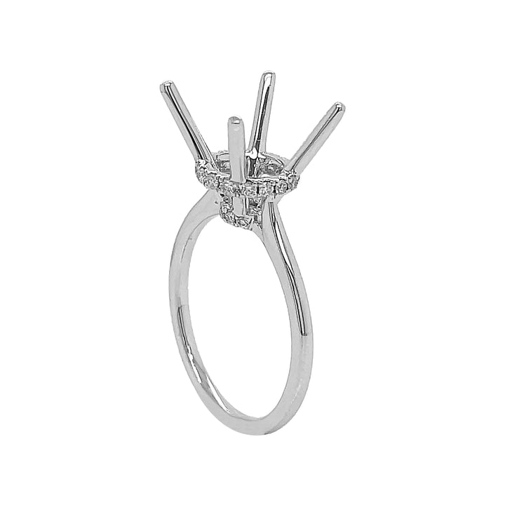 18kt White Gold Diamond Semi Mount