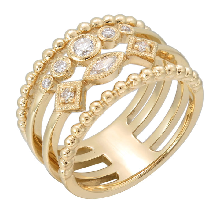 18kt Yellow Gold Diamond Ring