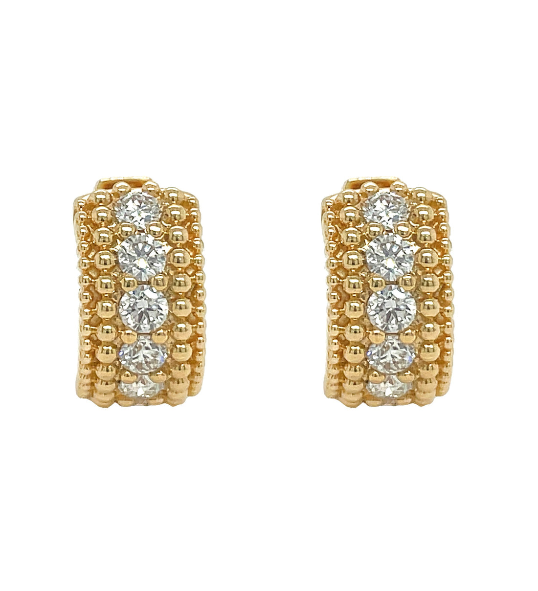 18kt Yellow Gold Diamond Earrings