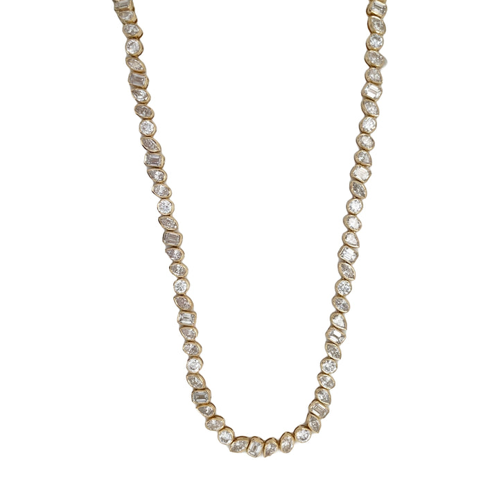 14kt Yellow Gold Lab Diamond Tennis Necklace