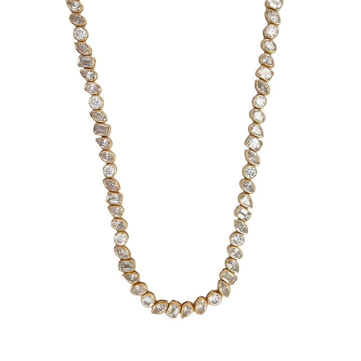 14kt Yellow Gold Lab Diamond Tennis Necklace