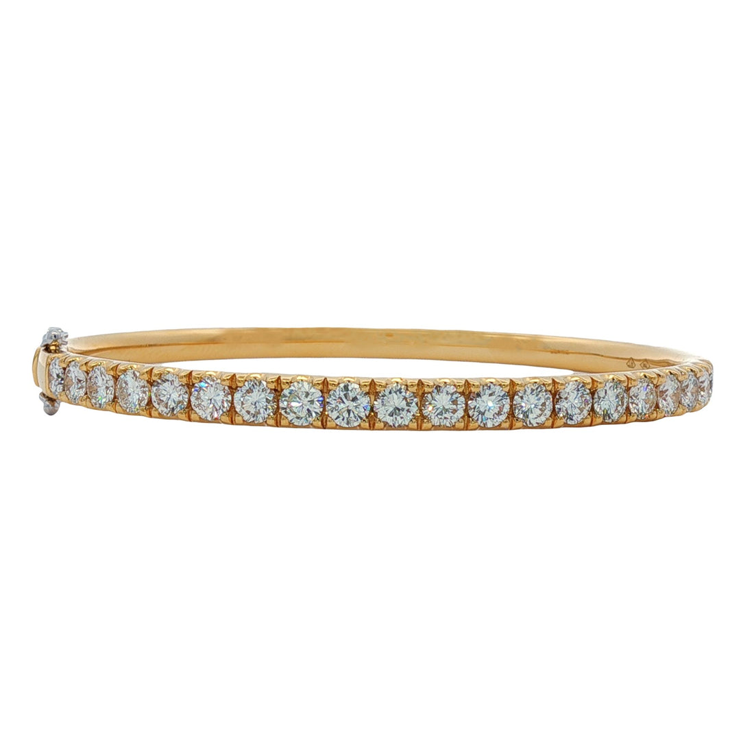 18kt Yellow And White Gold Diamond Bangle