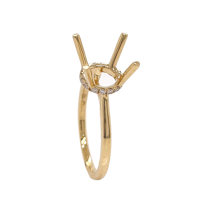 18kt Yellow Gold Diamond Semi Mount