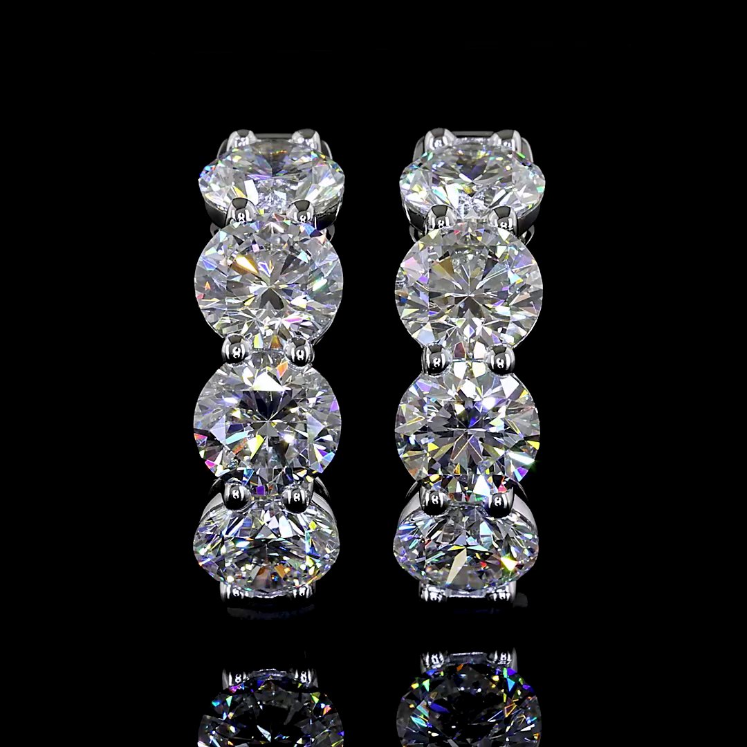14kt White Gold Lab Diamond Huggies