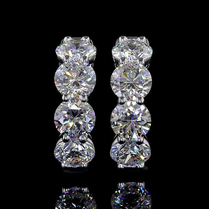 14kt White Gold Lab Diamond Huggies