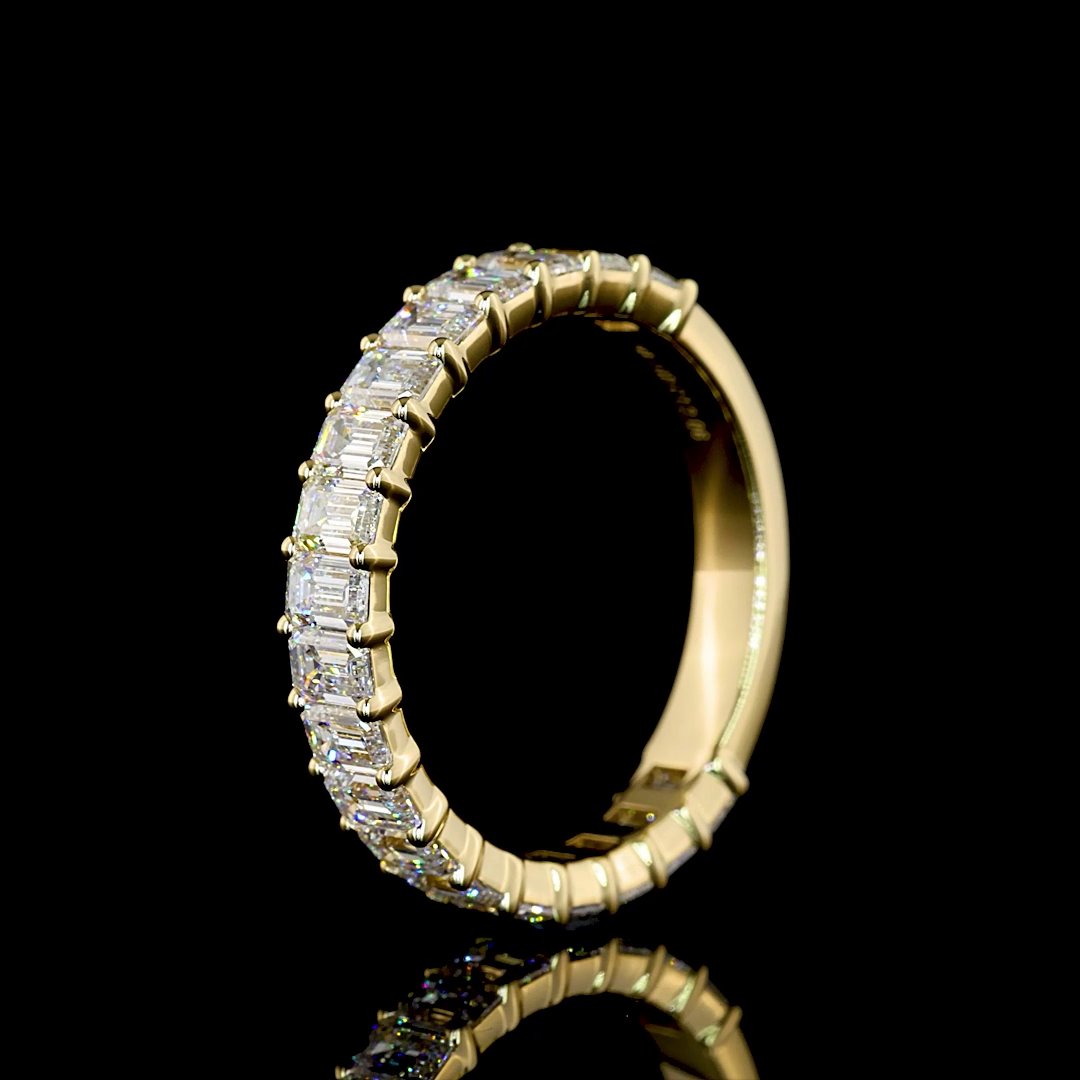 14kt White Gold Lab Diamond Band