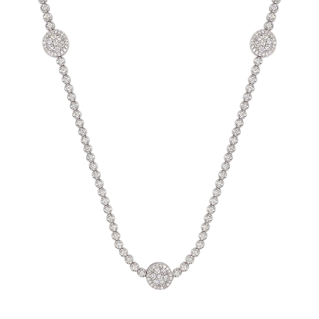 18kt White Gold Diamond Necklace