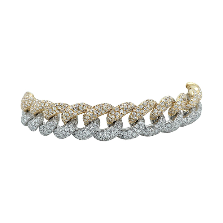 18kt Yellow And White Gold Diamond Bracelet