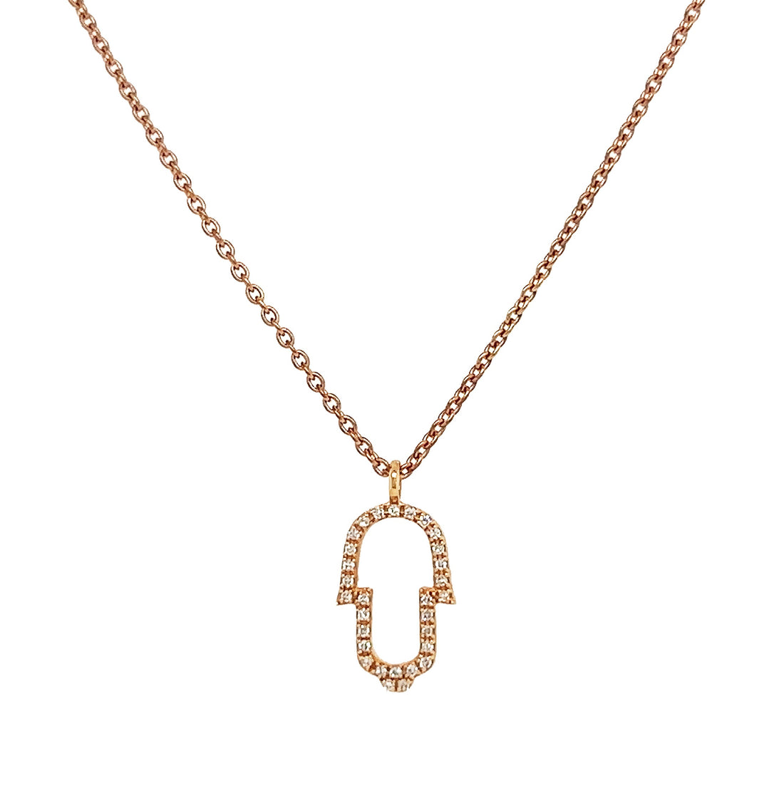 14kt Rose Gold Diamond Pendant