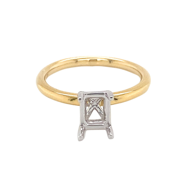 18kt Yellow and White Gold Semi-mount
